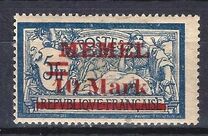 [French Postage Stamps Overprinted "MEMEL" and Surcharged, Scrivi B14]