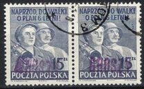 [No. 534 Overprinted GROSZY in Different Colors and Fonts, type IOB]
