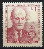 [Centenario del nacimiento de Paul Harris, 1.868 - 1.947. Fundador del Rotary International. Aéreo., tipo RS]
