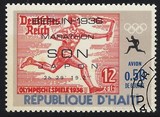 [Airmail - Winners of Olympic Marathon showing Commemorative Inscription and Stamp of "Host" Country, tip LD]