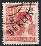 [BERLIN in Black Overprint on "Allied Occupation Zone" Stamps, type A10]