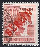 [BERLIN in Red Overprint on "Allied Occupation Zone" Stamps, тып B7]
