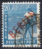 [BERLIN in Red Overprint on "Allied Occupation Zone" Stamps, тып B5]