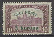 [Airmail - Parliament Stamp of 1917 Surcharged, tip FK]