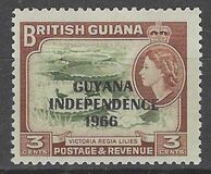[British Guiana Postage Stamps Overprinted "GUYANA INDEPENDENCE 1966", тып B]