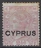 [English Postage Stamps Overprinted "CYPRUS", type A2]