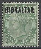 [Queen Victoria, 1819-1901 - Bermuda Stamps Overprinted "GIBRALTAR" in Black, type A]