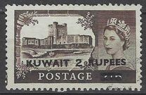 [Castles and Queen Elizabeth II - Stamps of Great Britain Overprinted "KUWAIT" and Surcharged New Values in Two Types, type CP]