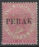 [Straits Settlements Postage Stamps Overprinted "PERAK", type B3]
