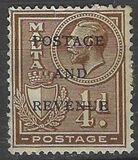 [King George V and Coat of Arms Stamps of 1926-1927 Overprinted "POSTAGE AND REVENUE", type X21]