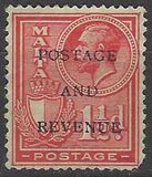 [King George V and Coat of Arms Stamps of 1926-1927 Overprinted "POSTAGE AND REVENUE", type X23]