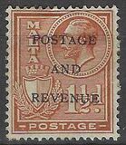 [King George V and Coat of Arms Stamps of 1926-1927 Overprinted "POSTAGE AND REVENUE", type X24]