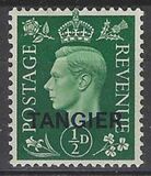 [King George VI - Great Britain Postage Stamps Overprinted "TANGIER", type F]