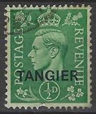 [King George VI - Great Britain Postage Stamps Overprinted "TANGIER" in Blue or Black, Tip H]
