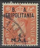 [King George VI - Great Britain Postage Stamps Overprinted B. A. - TRIPOLITANIA" and Surcharged New Value, type B3]