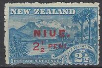 [New Zealand Postage Stamp Surcharged - Not Watermarked. See Also No. 13, type D]
