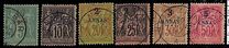 [French Postage Stamps Surcharged, type A]