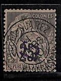[French Colonies General Issues Postage Stamps Handstamp Surcharged, type A4]