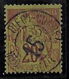 [French Colonies General Issues Postage Stamps Handstamp Surcharged, type A3]