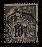 [French Colonies General Issues Postage Stamps Handstamp Surcharged, type A2]