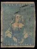 [Queen Victoria - 2nd Ham Printing. Strengthened Line of Colour Above "VICTORIA", type A13]
