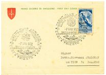 [The Overseas Fair at Naples and Italian Labour Throughout the World - Italy Postage Stamp Overprinted "AMG-FTT", type BP]