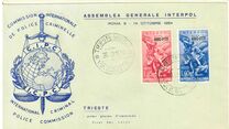 [The 23rd General Assembly of the International Criminal Police, Rome - Italy Postage Stamps Overprinted "AMG-FTT", type DA]