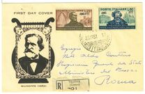 [The 50th Anniversary of the Death of Verdi  - Italy Postage Stamps Overprinted "AMG FTT", тип BG]