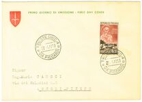 [The 700th Anniversary of the Death of St. Clare of Assisi - Italy Postage Stamp Overprinted "AMG-FTT", نوع CK]