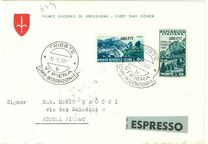 [Trieste Fair - Italy Postage Stamps Overprinted "AMG-FTT - FIERA DI - TRIESTE - 1954"", Tip CW]