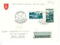[Trieste Fair - Italy Postage Stamps Overprinted "AMG-FTT - FIERA DI - TRIESTE - 1954"", Tip CW]