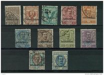 [Italian Postage Stamps Overprinted "Colonia Eritrea", type E]