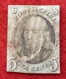 [Benjamin Franklin, 1706-1790 and George Washington, 1732-1799 - Bluish Paper, type A]