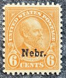 [Overprinted "Nebr." - Rotary Press Printing, type HG]