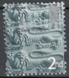 [Charlotte Brontë - Emissione regionale: Inghilterra -Un foro ellittico su ogni lato verticale / Carta: 1 banda al fosforo centrale / Autorità emittente: Royal Mail of Great Britain , Scrivi A]