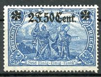 [German Empire Postage Stamps Surcharged "F and Cent" & Overprinted "Belgien", 유형 B14]