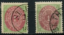 [Danish Postage Stamps - Value in "CENT", type B]