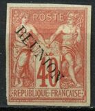 [French Colonies Postage Stamps Overprinted "REUNION", type E1]