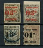 [French Colonies - Postage Due Stamps, Issue of  1884 Surcharged & Overprinted "TIMBRE-POSTE" & "MARTINIQUE", ประเภท C]