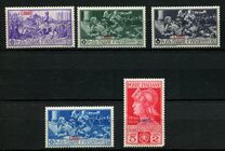 [Italian Occupation- Italian Postage Stamps No. 308-312 Overprinted "LISSO", type H]