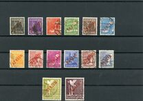 [BERLIN in Red Overprint on "Allied Occupation Zone" Stamps, type B]