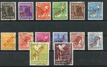 [BERLIN in Red Overprint on "Allied Occupation Zone" Stamps, type B]