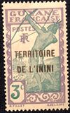 [French Guyane Postage Stamps Overprinted "TERRITORIE DE L'ININI", type A2]