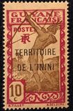 [French Guyane Postage Stamps Overprinted "TERRITORIE DE L'ININI", type A5]