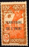 [French Guyane Postage Stamps Overprinted "TERRITORIE DE L'ININI", type A6]
