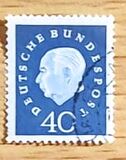 [Presidente federale Theodor Heuss - Filigrana: DBP e crocifere, Scrivi EI3]