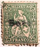 [Helvetia. Papel con fragmentos de hilos de seda., tipo K23]