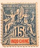 [Inscription: "INDO-CHINE" - Colored Paper, タイプ C5]