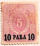 [German Empire Postage Stamps Surcharged, type A]