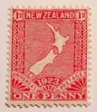 [Map of New Zealand - Coated paper, प्रकार BF]
